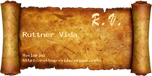 Ruttner Vida névjegykártya